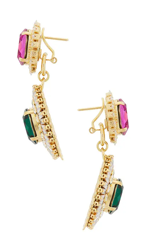 Anton Heunis Omega Clasp Oval Disc Chandeliers Earrings | Thumbnail 2