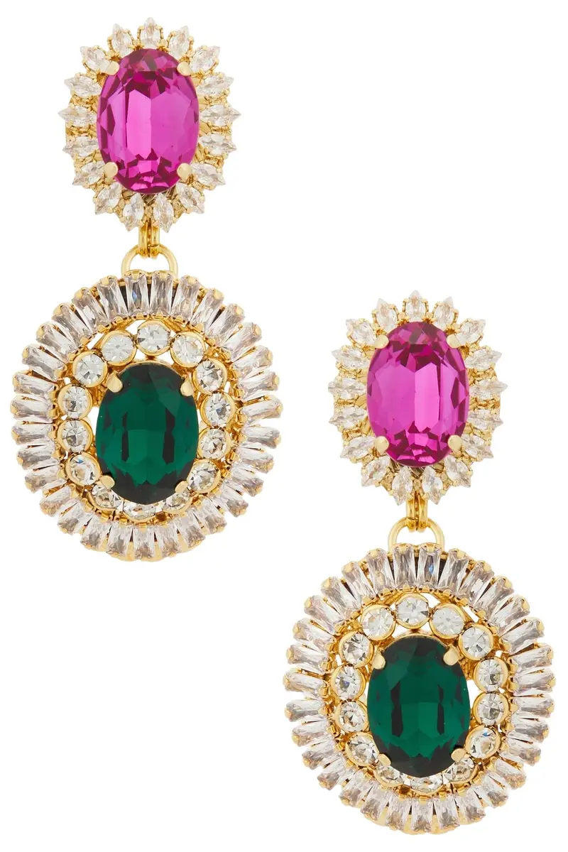 Omega Clasp Oval Disc Chandeliers Earrings Omega Clasp Oval Disc Chandeliers Earrings