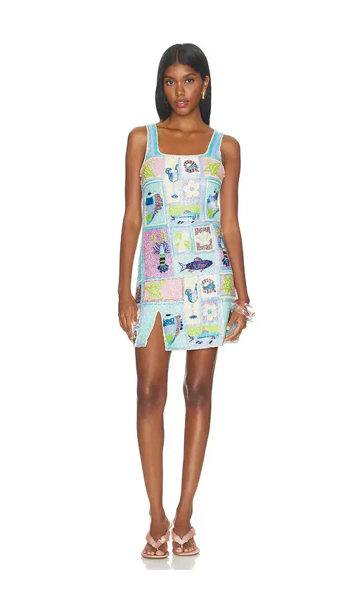 Oceanus Dreamscape Mini Dress | Image 1 Oceanus Dreamscape Mini Dress | Image 1