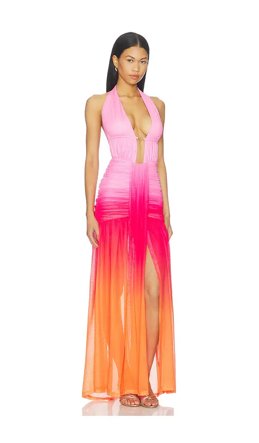 Runaway The Label Adrianna Plunge Ruched Maxi Dress | Thumbnail 2 Runaway The Label Adrianna Plunge Ruched Maxi Dress | Thumbnail 2