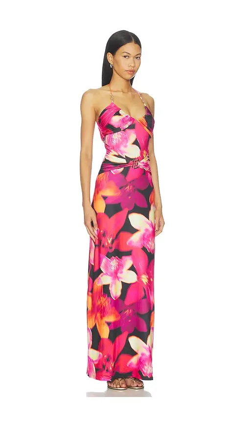 Runaway The Label Nina Ruched Halter Maxi Dress | Thumbnail 2