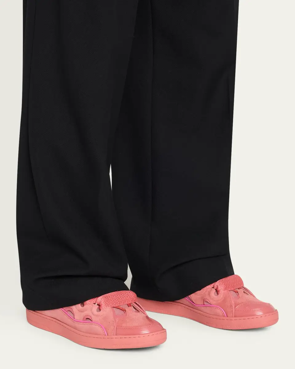 Dries Van Noten Men's Destin Mixed Leather Retro Sneakers | Thumbnail 2 Dries Van Noten Men's Destin Mixed Leather Retro Sneakers | Thumbnail 2