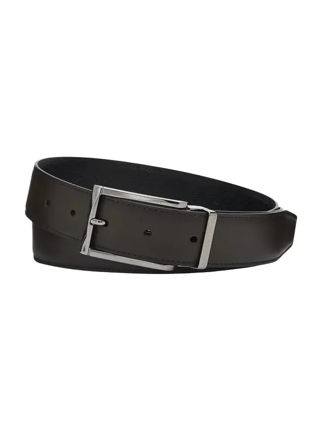 Ferragamo Men's Reversible Double Adjustable Hammered Leather Belt