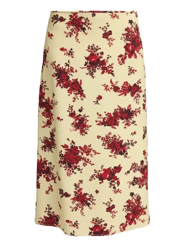 Floral-Print Viscose Midi Skirt Floral-Print Viscose Midi Skirt