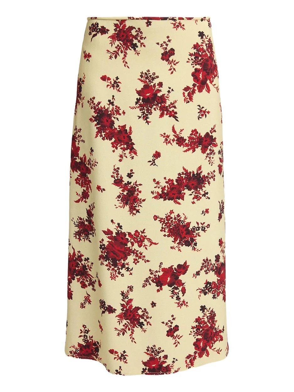 Floral-Print Viscose Midi Skirt Floral-Print Viscose Midi Skirt