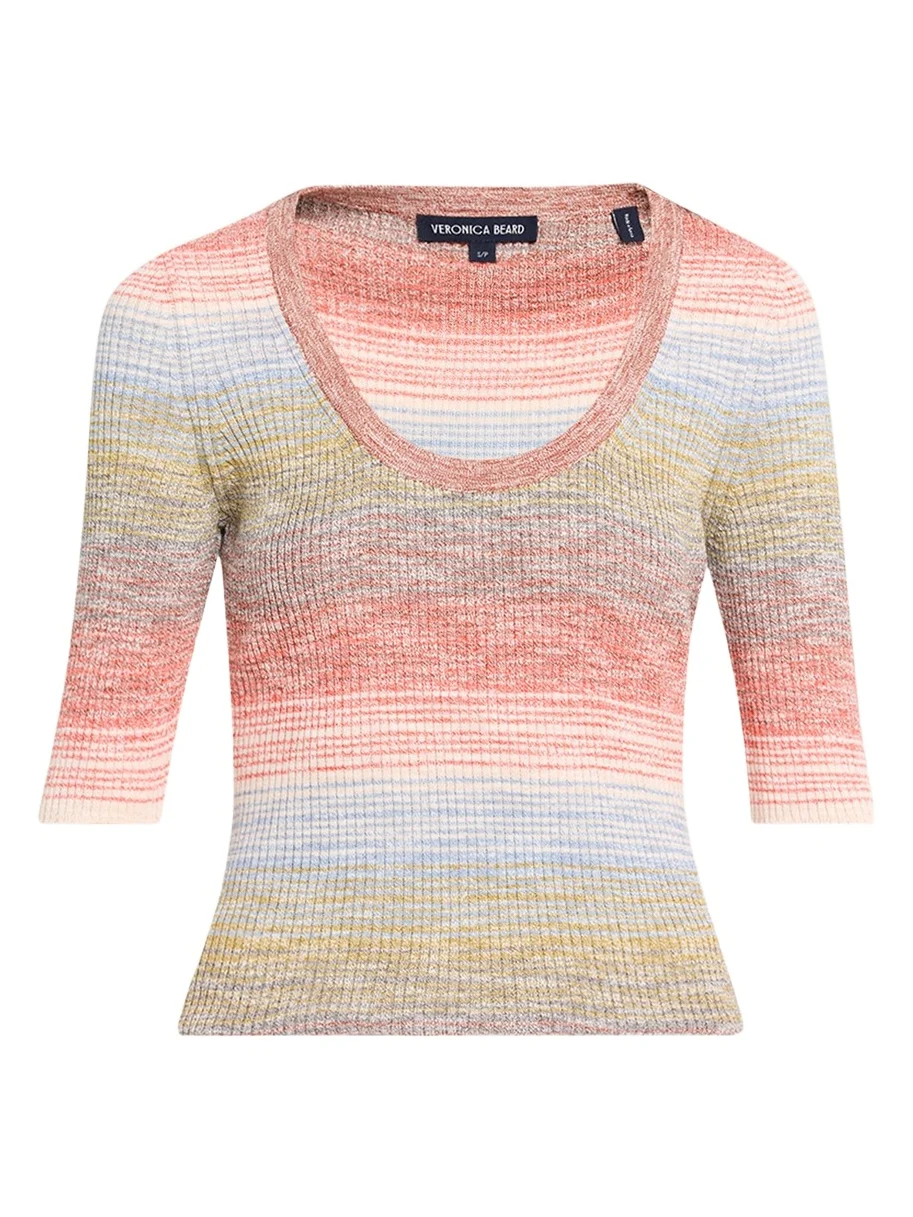 Veronica Beard Archibald Striped Knit Pullover