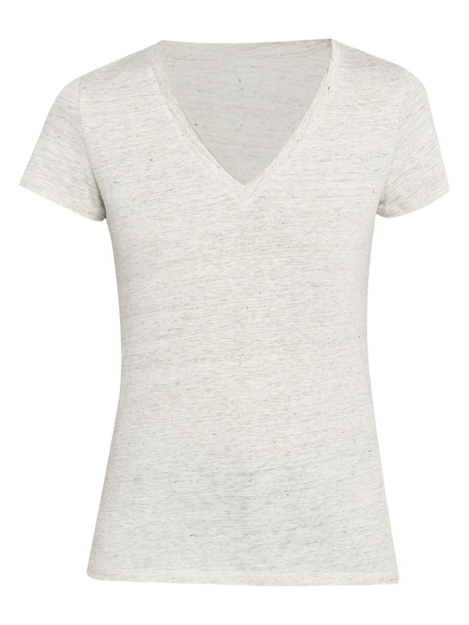MAJESTIC FILATURES Short-Sleeve Stretch Linen Top