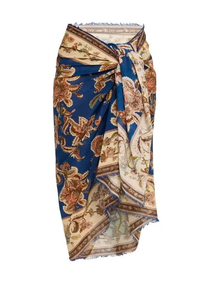 Printed Cotton Pareo Coverup Printed Cotton Pareo Coverup
