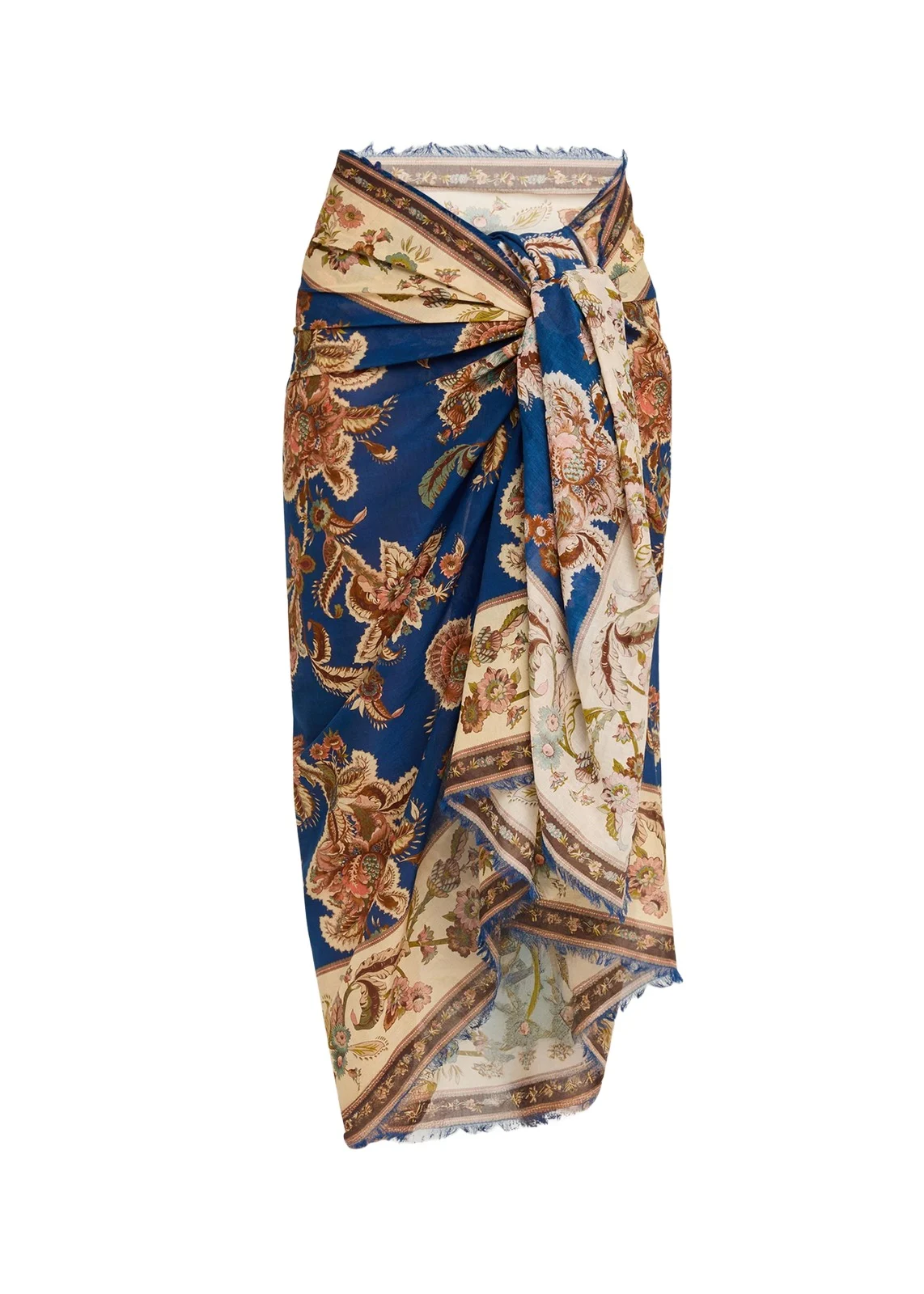 Printed Cotton Pareo Coverup