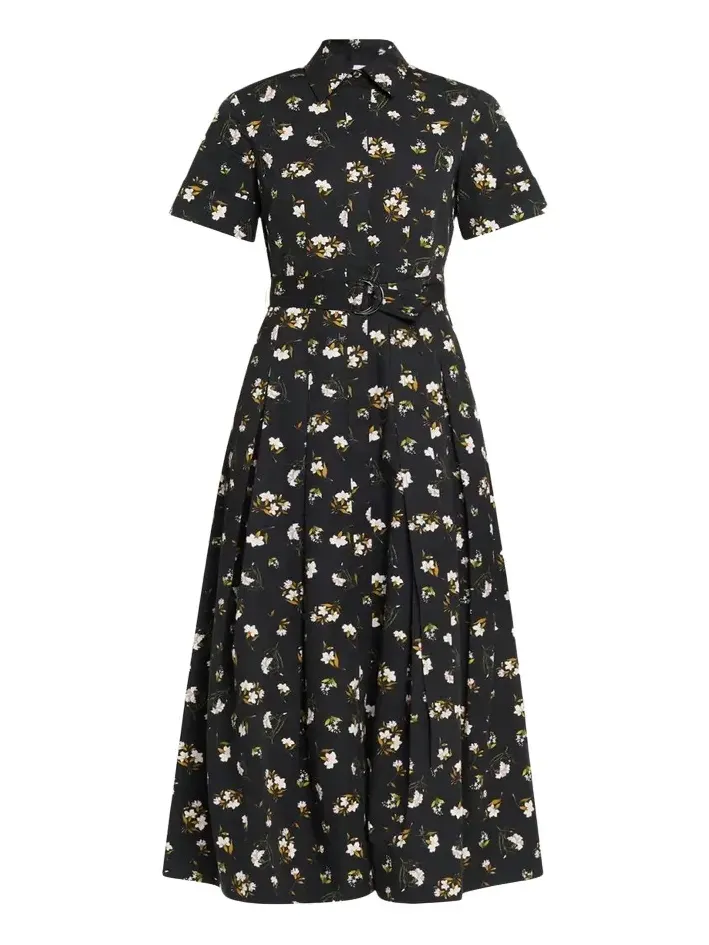 Leighton Floral-Print Belted Midi Shirtdress Leighton Floral-Print Belted Midi Shirtdress