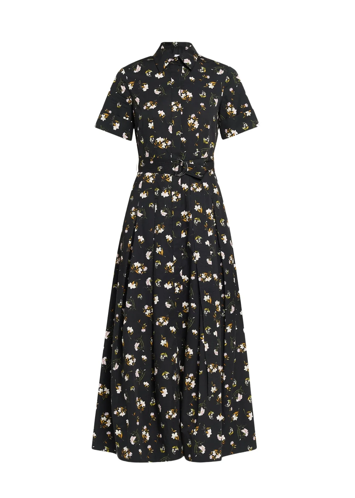 Leighton Floral-Print Belted Midi Shirtdress