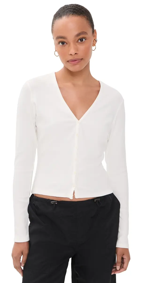 GOOD AMERICAN The Rib Cardigan | Image 1 GOOD AMERICAN The Rib Cardigan | Image 1