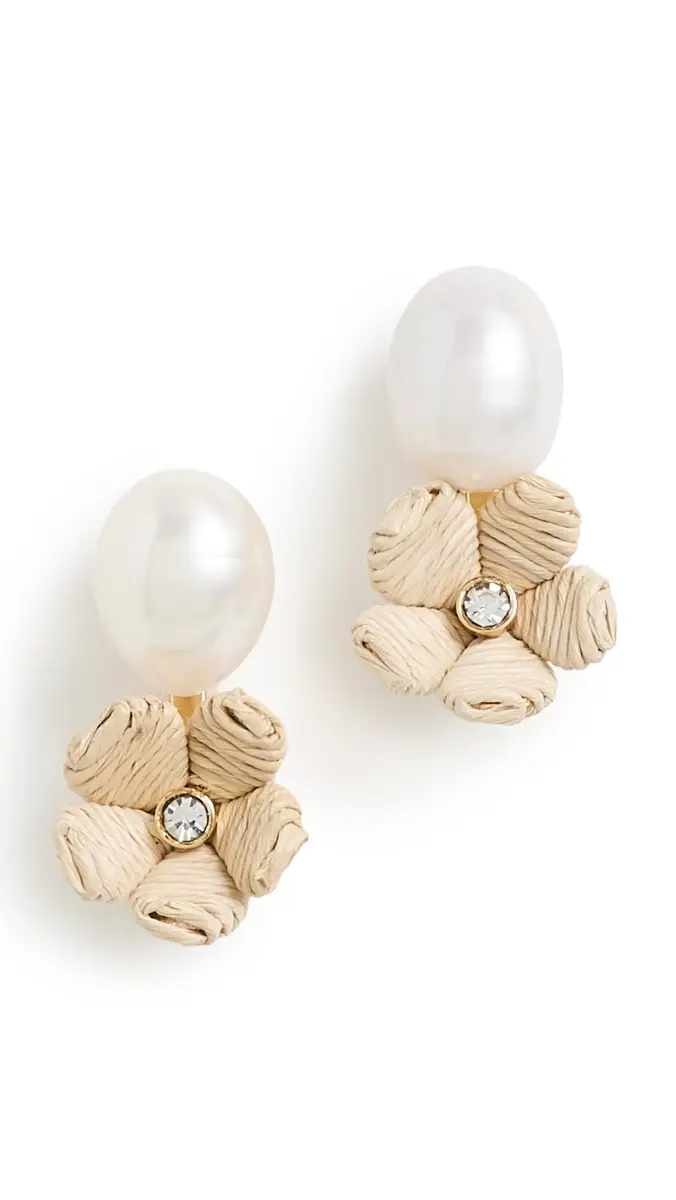 Lele Sadoughi Floral Double Drop Stud Earrings | Thumbnail 5 Lele Sadoughi Floral Double Drop Stud Earrings | Thumbnail 5