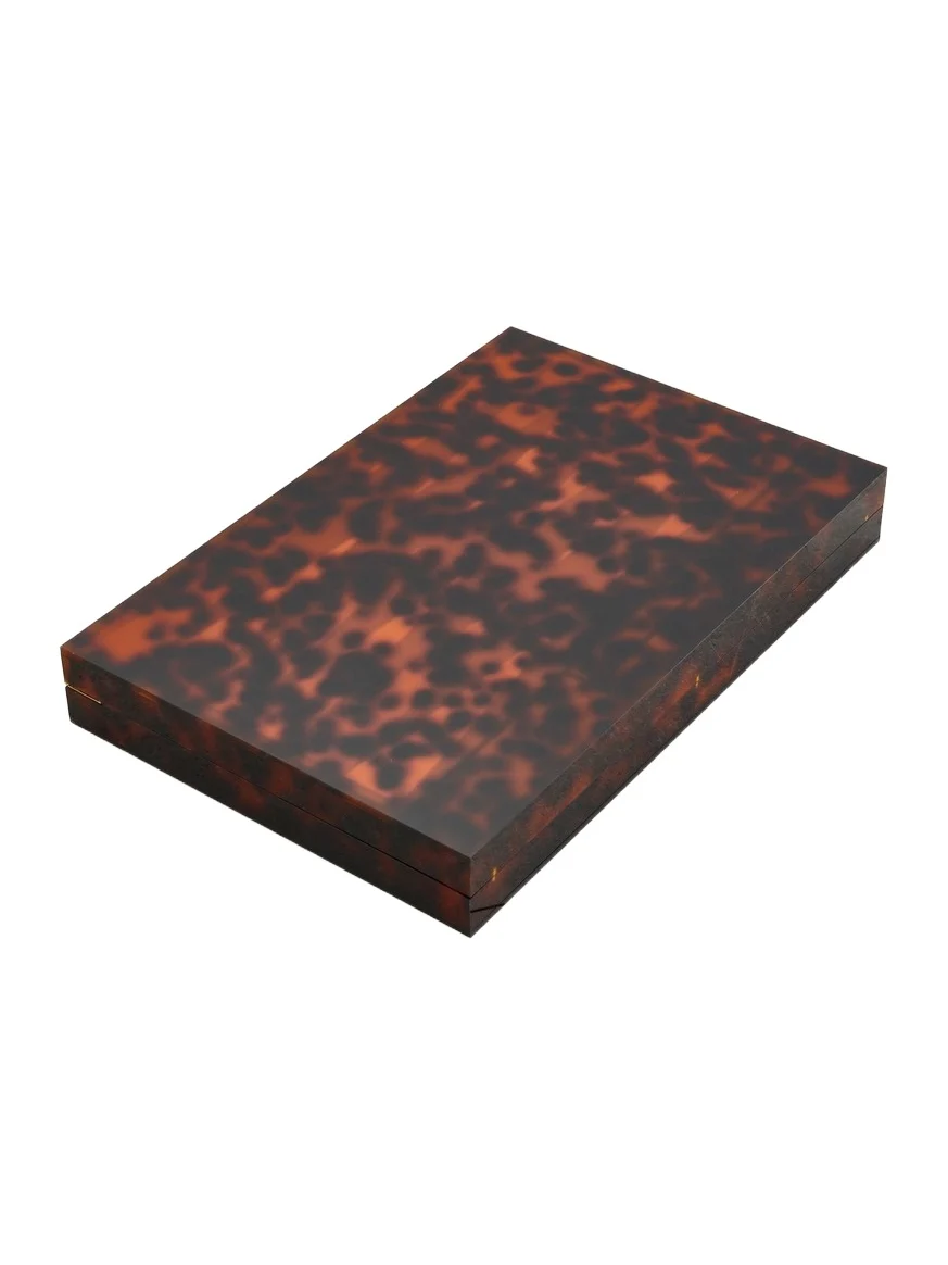Tizo Design Lucite Tortoise Backgammon Set Tortoise