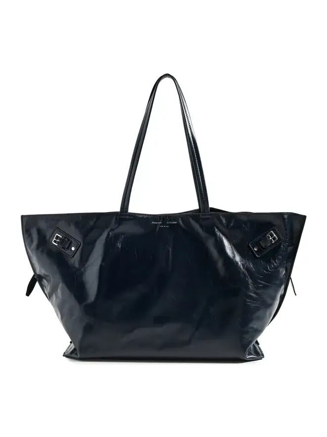 Days Carryall Tote in Paper Calf Navy Days Carryall Tote in Paper Calf Navy