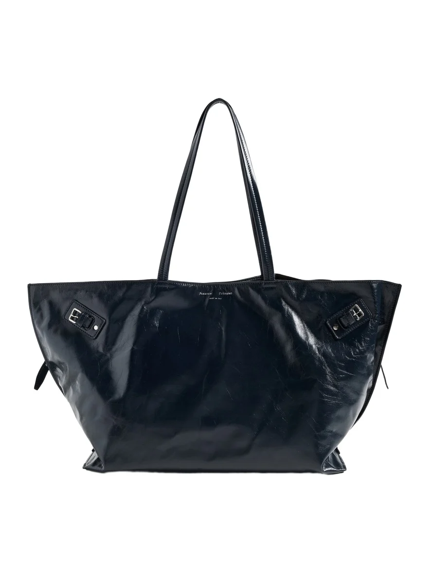 Days Carryall Tote In Paper Calf Navy Days Carryall Tote In Paper Calf Navy