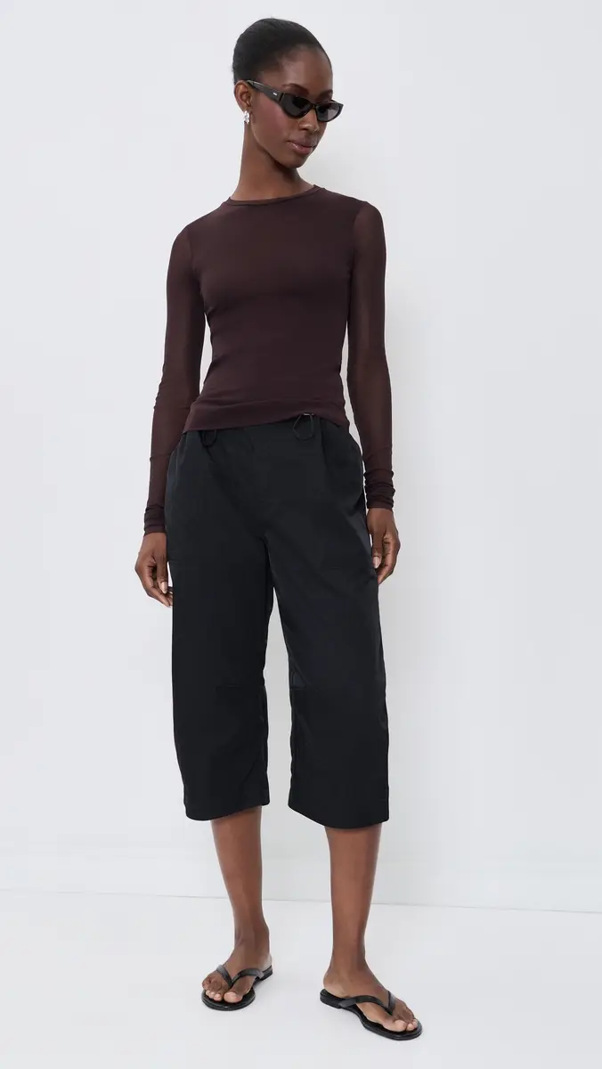MEIMEIJ Tulle Long Sleeve Fitted Top | Thumbnail 5