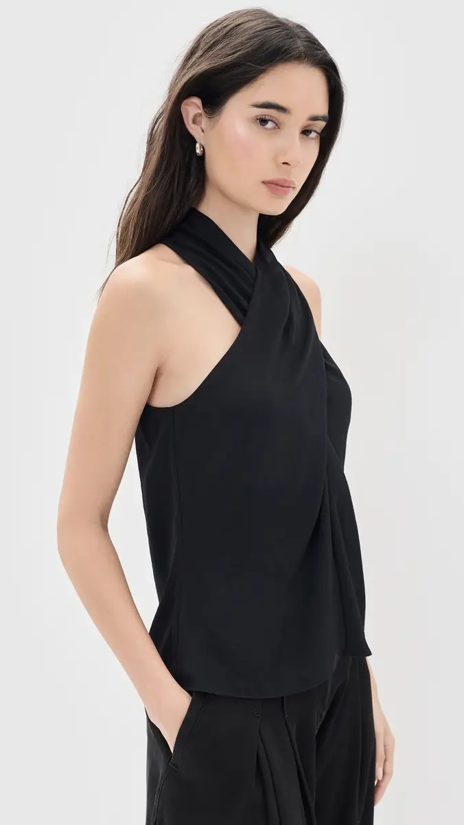 Theory Halter Top Black | Thumbnail 4 Theory Halter Top Black | Thumbnail 4