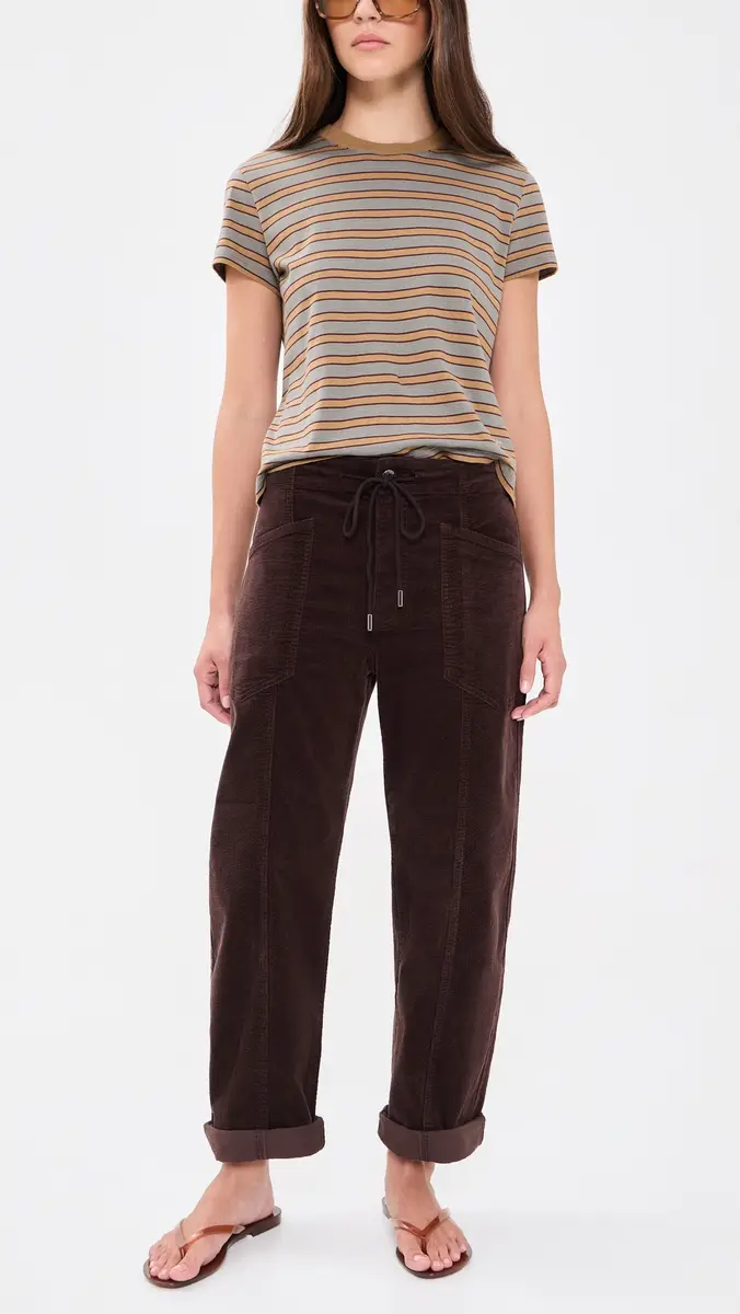 DAZE Villa Corduroy Barrel Pants Chocolate 27 | Thumbnail 5 DAZE Villa Corduroy Barrel Pants Chocolate 27 | Thumbnail 5