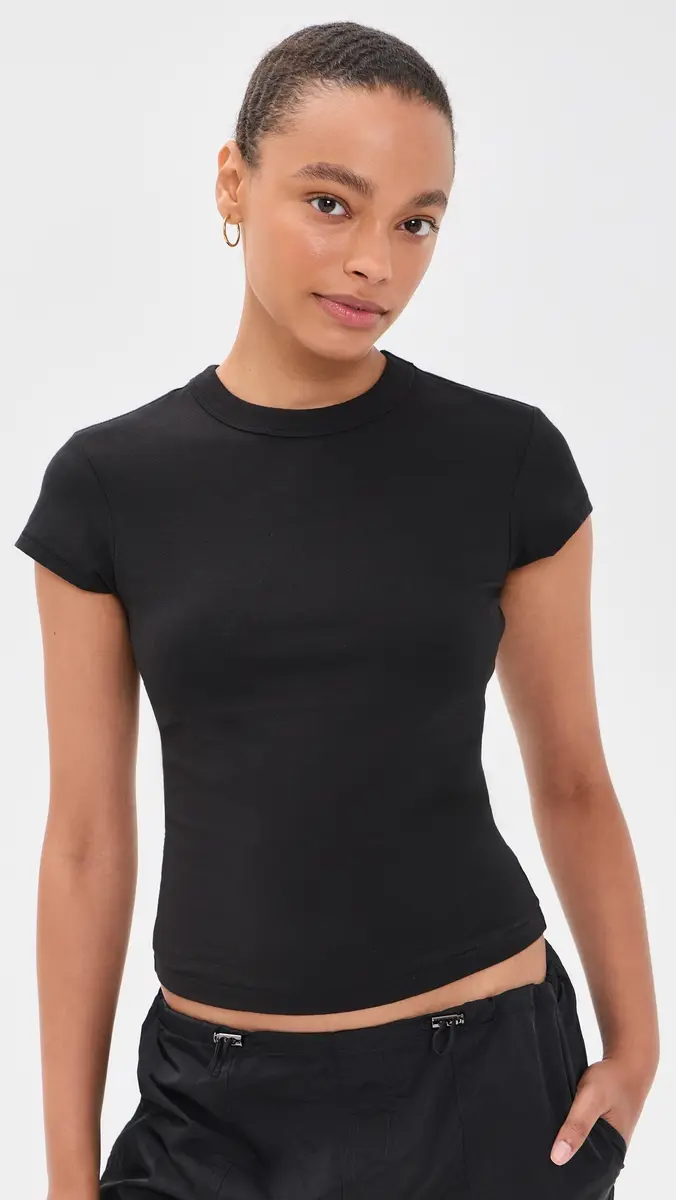 GOOD AMERICAN The Cap Sleeve Tee | Thumbnail 2
