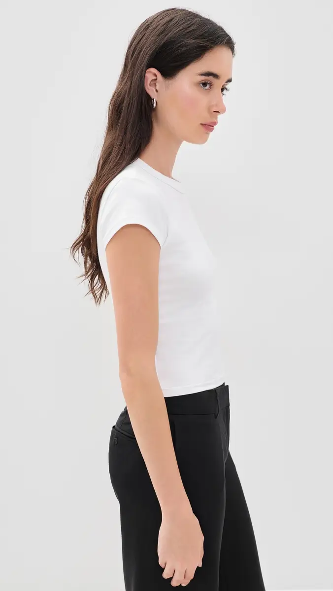 GOOD AMERICAN The Cap Sleeve Tee | Thumbnail 4