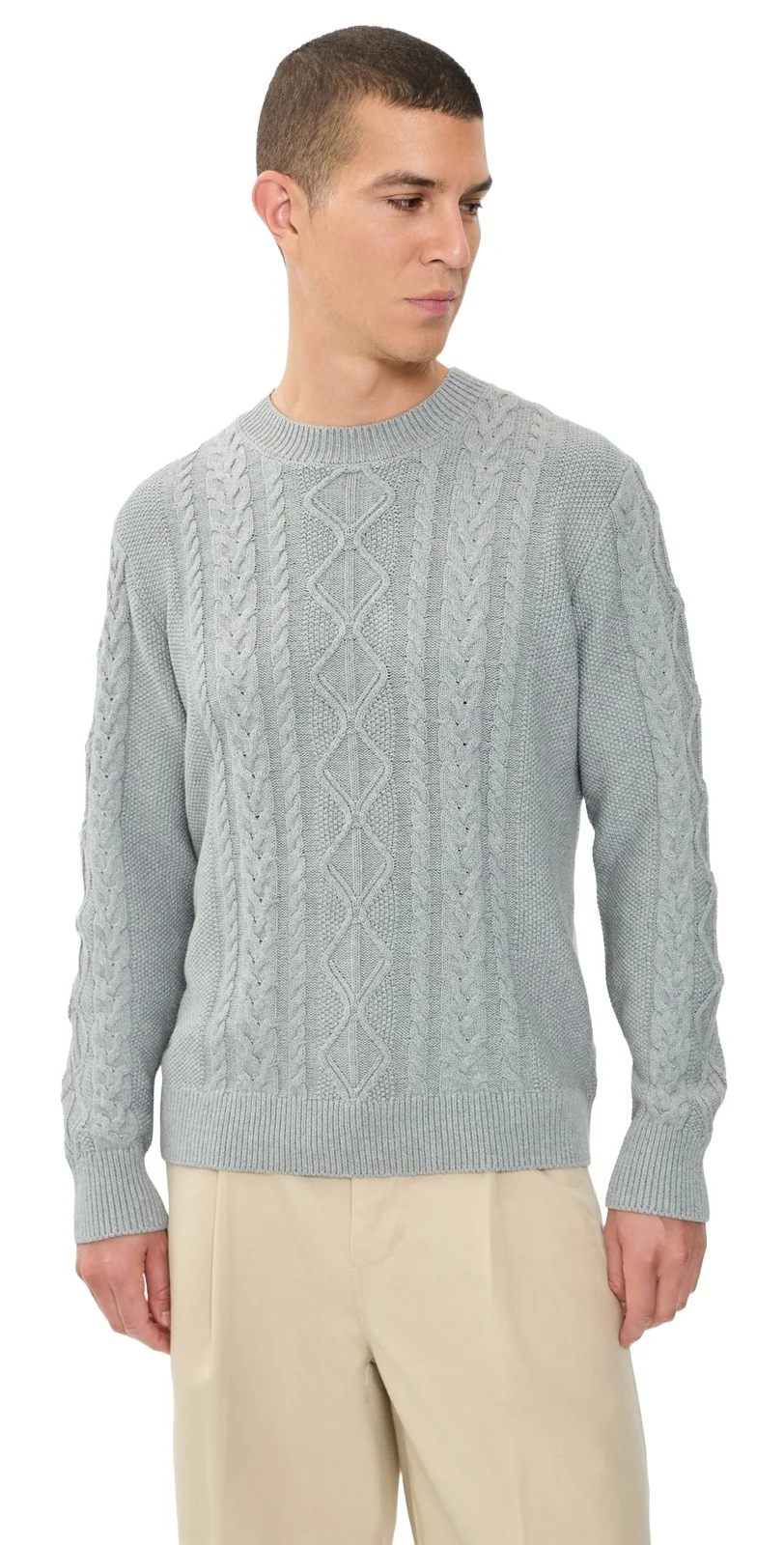 Andre Cable Knit Crewneck Sweater