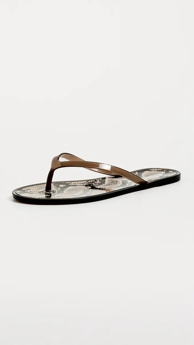Black Suede Studio Crystal Jelly Flip Flops | Thumbnail 2 Black Suede Studio Crystal Jelly Flip Flops | Thumbnail 2