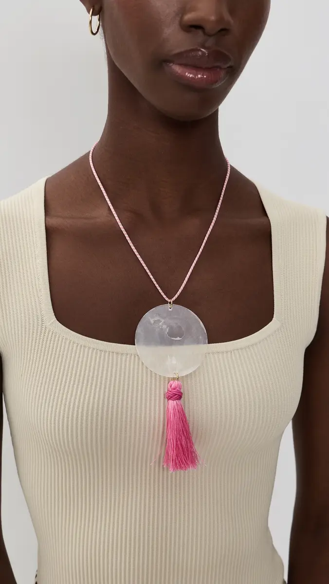 Logan Tay Pink Tassel Shell Necklace | Thumbnail 3 Logan Tay Pink Tassel Shell Necklace | Thumbnail 3