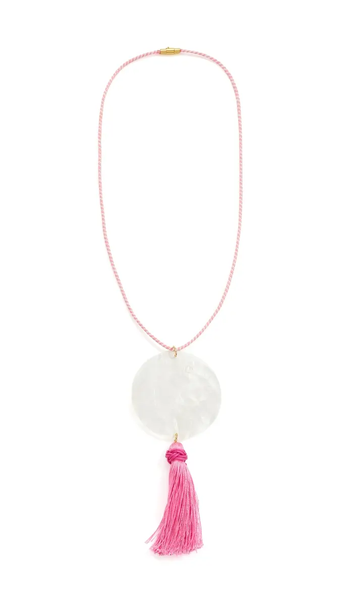 Logan Tay Pink Tassel Shell Necklace | Thumbnail 5 Logan Tay Pink Tassel Shell Necklace | Thumbnail 5