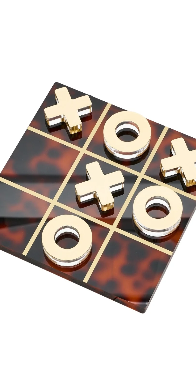 Tizo Design Lucite Tortoise Tic Tac Toe