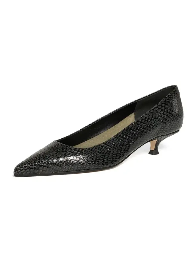 Cari Mini Snake Print Leather Pumps Cari Mini Snake Print Leather Pumps