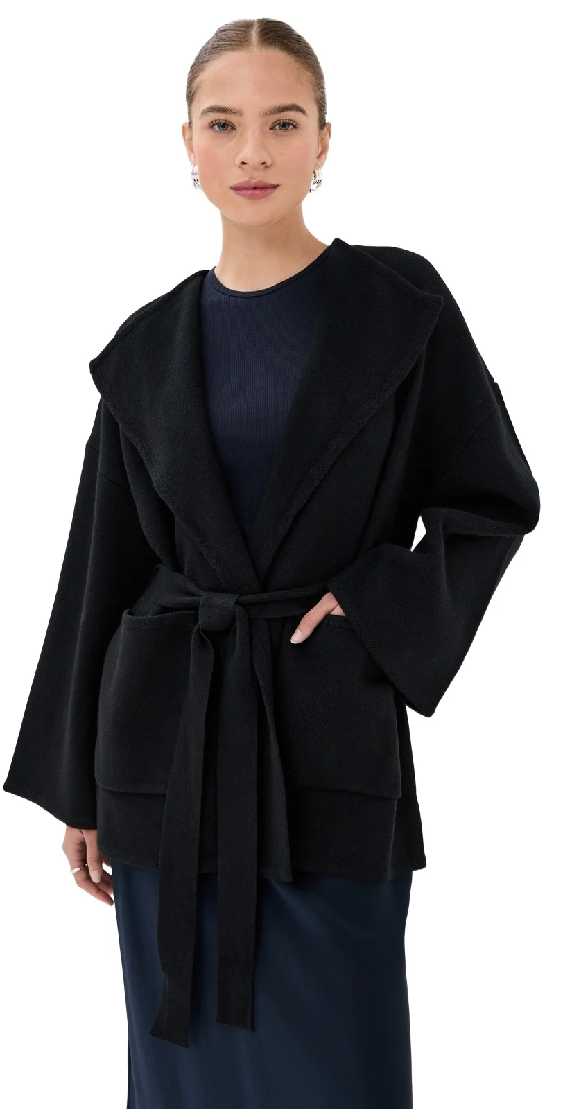 Coline Belted Patch Pocket Cardigan