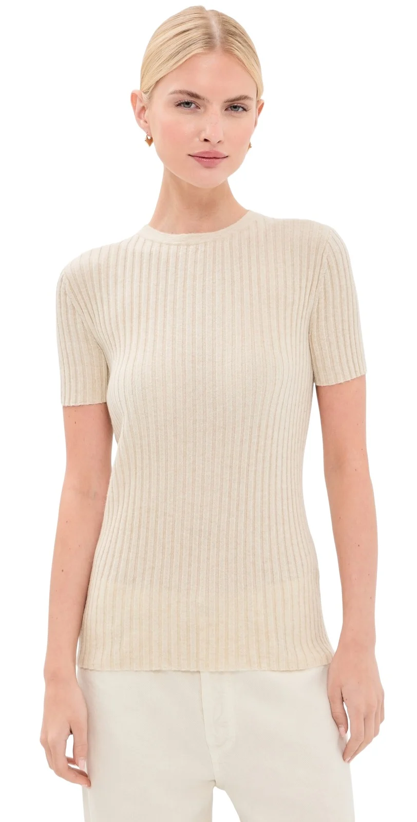 Superlight Ellie Rib Knit Cashmere Tee