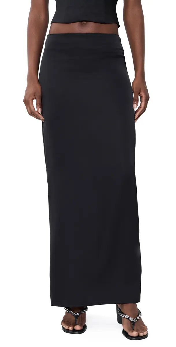 LIONESS Front Row Maxi Skirt Noir | Image 1 LIONESS Front Row Maxi Skirt Noir | Image 1