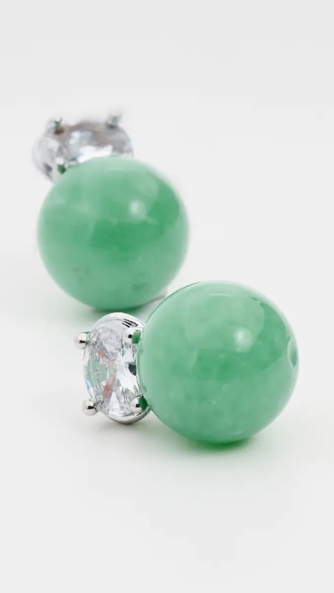 Shashi Vert Imperial Stud Earrings | Thumbnail 4 Shashi Vert Imperial Stud Earrings | Thumbnail 4