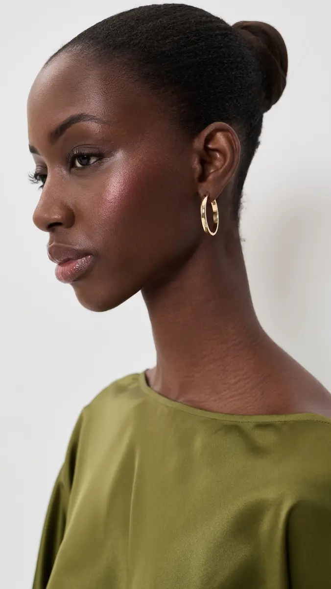 Madewell Perfect Large Hoop Earrings | Thumbnail 3 Madewell Perfect Large Hoop Earrings | Thumbnail 3