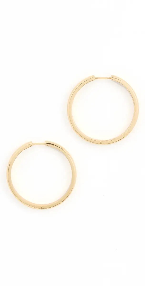 Madewell Perfect Large Hoop Earrings Warm Gold One Size | Image 1 Madewell Perfect Large Hoop Earrings Warm Gold One Size | Image 1