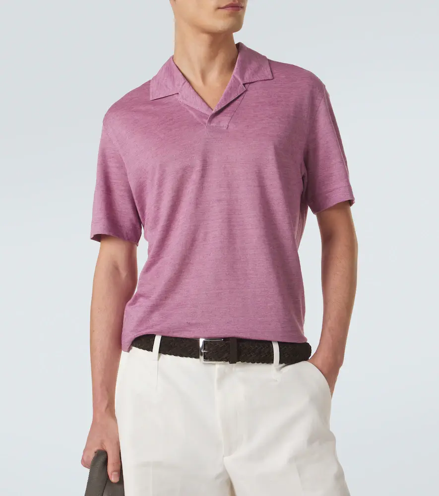 Zegna Linen polo shirt | Thumbnail 3 Zegna Linen polo shirt | Thumbnail 3