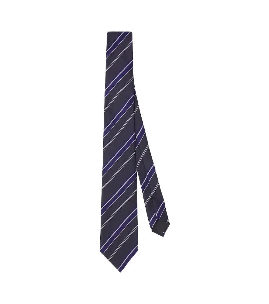 Striped silk tie
