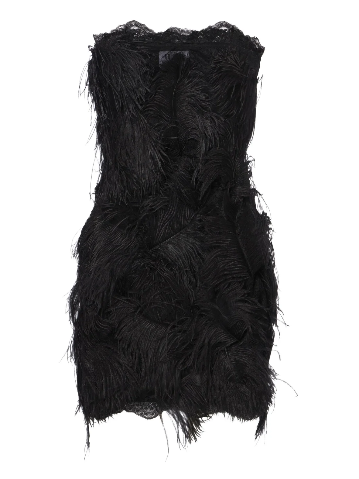Feather-trimmed minidress Feather-trimmed minidress