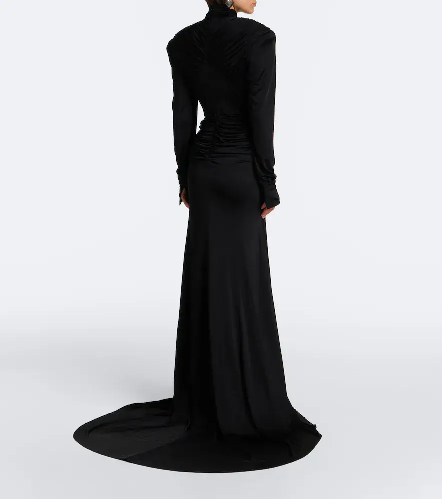 David Koma Cutout ruched jersey gown | Thumbnail 2