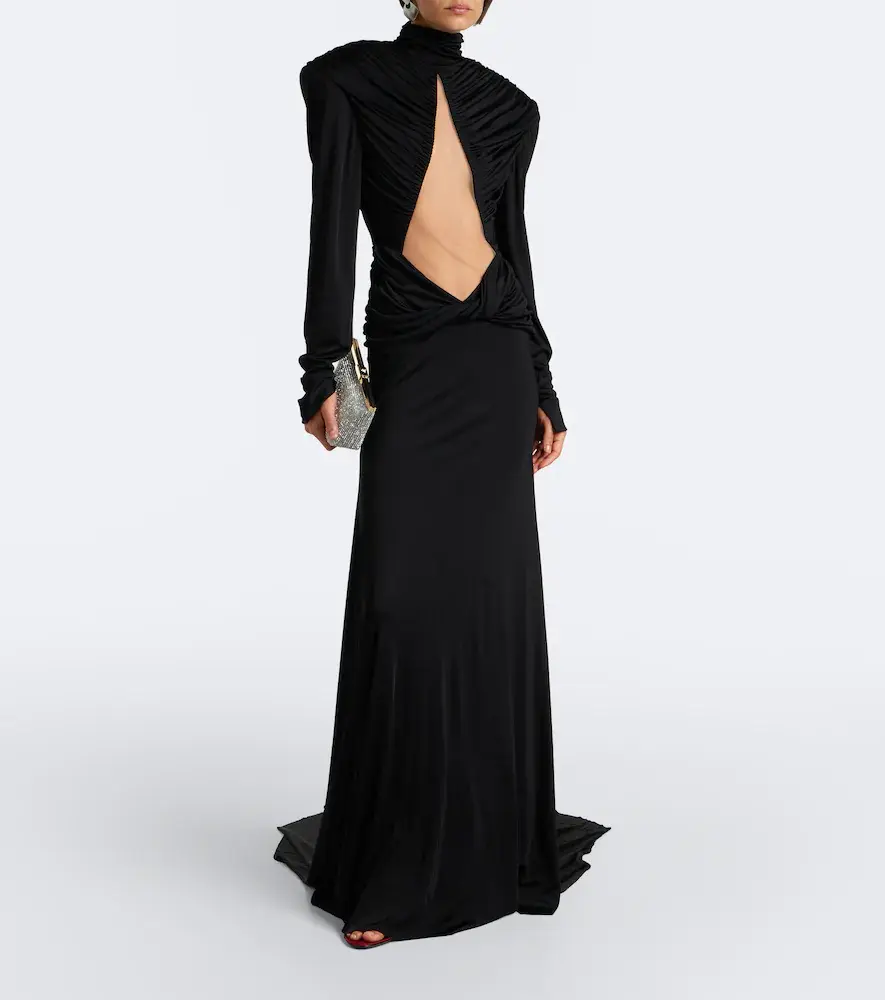 David Koma Cutout ruched jersey gown | Thumbnail 6