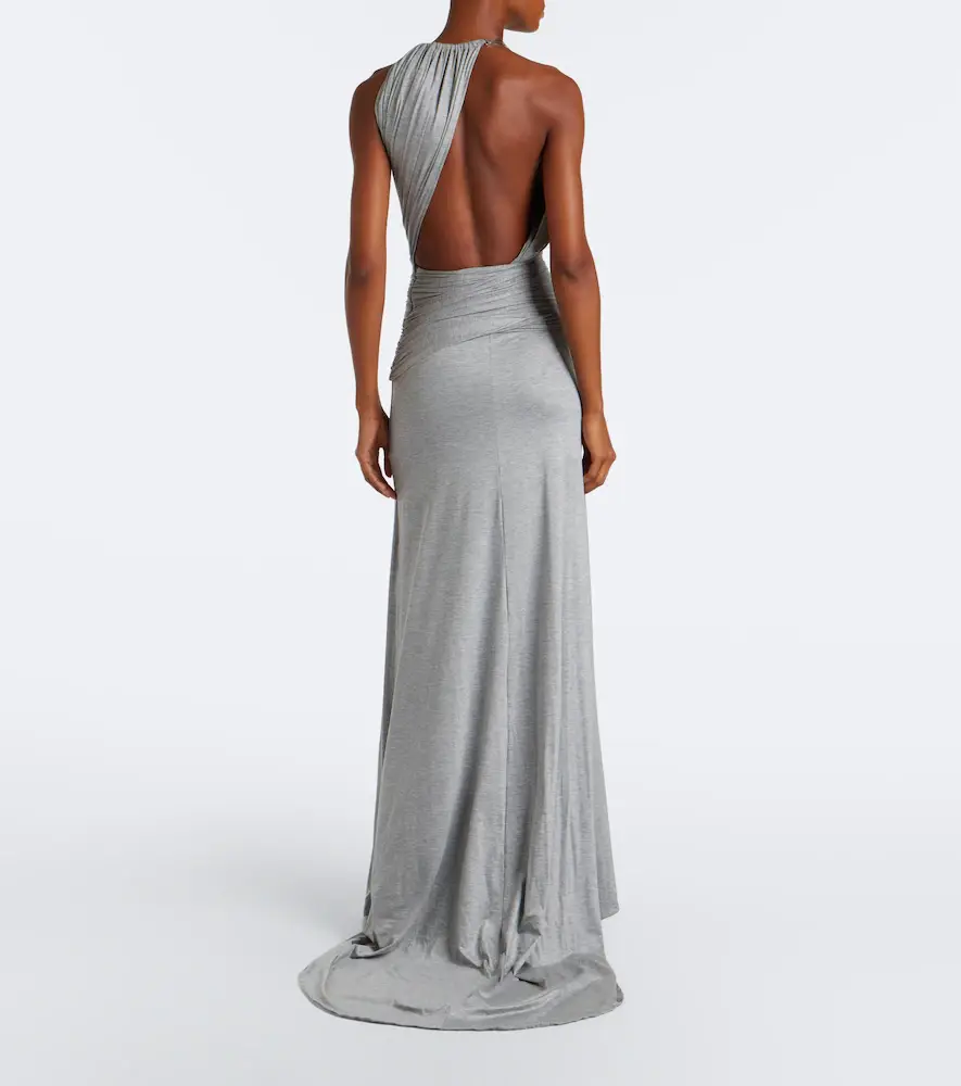 David Koma Draped jersey gown | Thumbnail 4 David Koma Draped jersey gown | Thumbnail 4