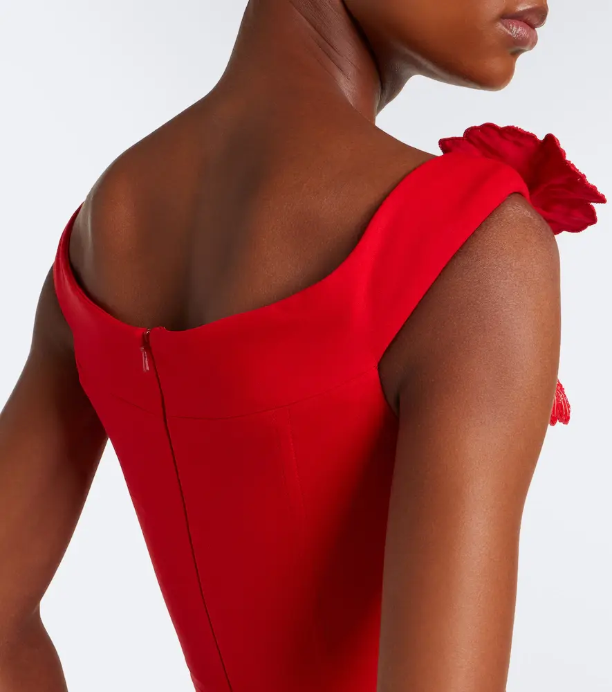 David Koma Off-shoulder wool-blend bustier dress | Thumbnail 4 David Koma Off-shoulder wool-blend bustier dress | Thumbnail 4