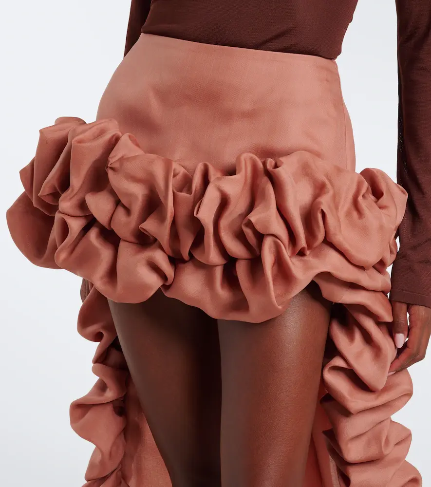 Saint Laurent Bubble silk gazar miniskirt | Thumbnail 4