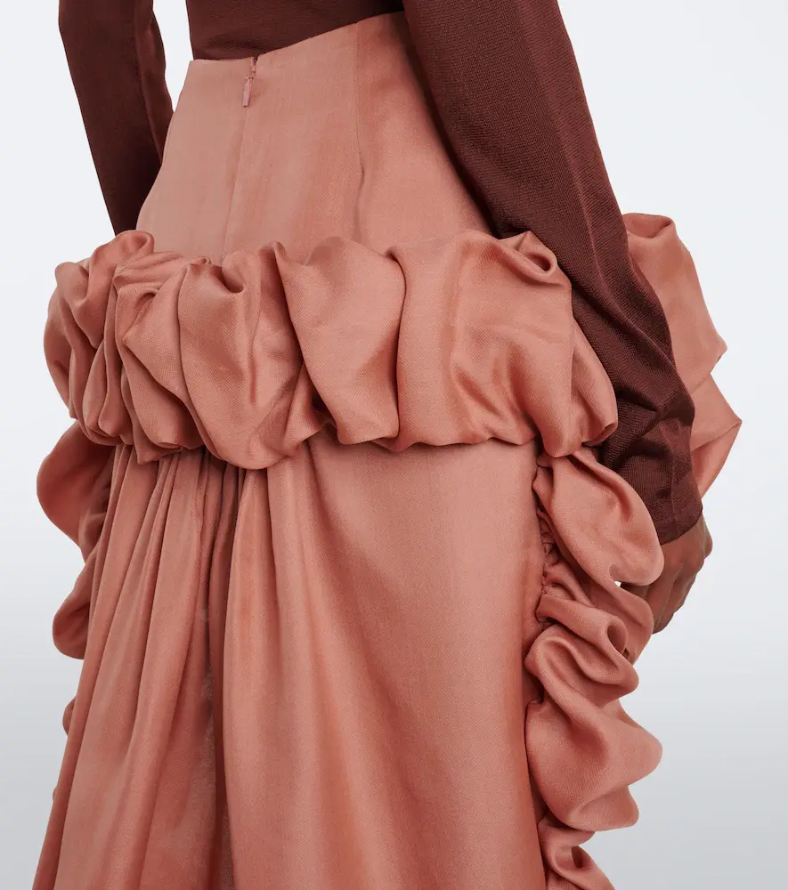 Saint Laurent Bubble silk gazar miniskirt | Thumbnail 5