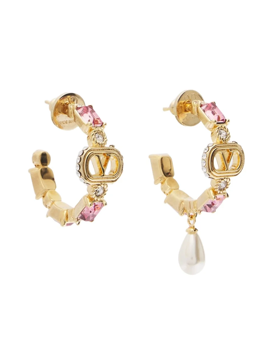 Ovalette embellished hoop earrings Ovalette embellished hoop earrings