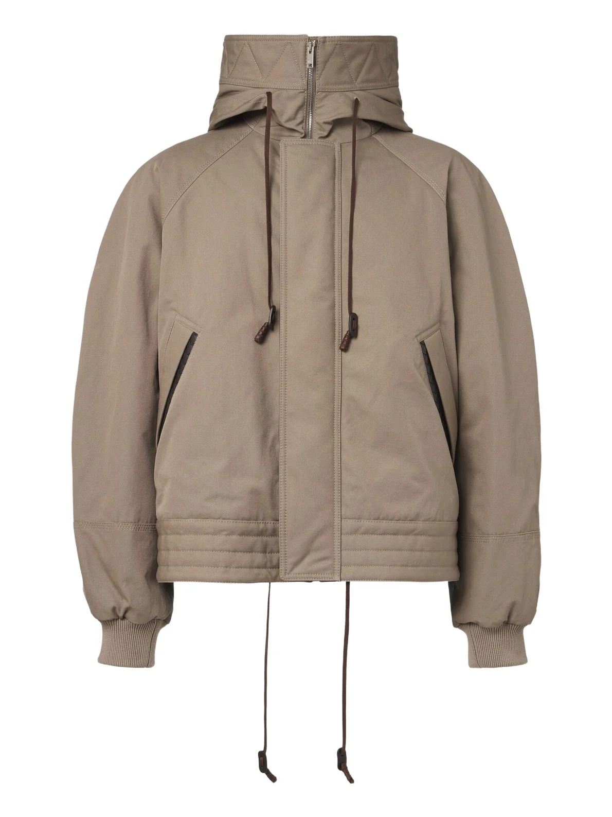 Bottega Veneta Leather-trimmed cotton canvas jacket
