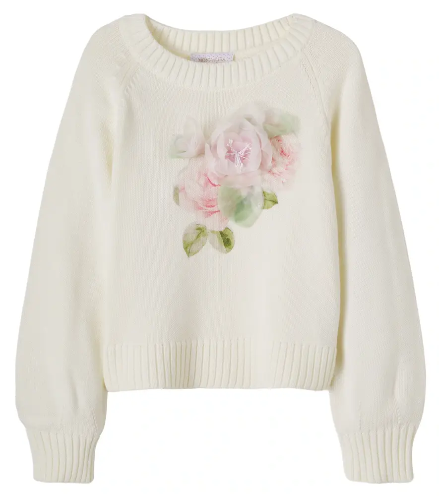 Monnalisa Floral sweater | Image 1 Monnalisa Floral sweater | Image 1