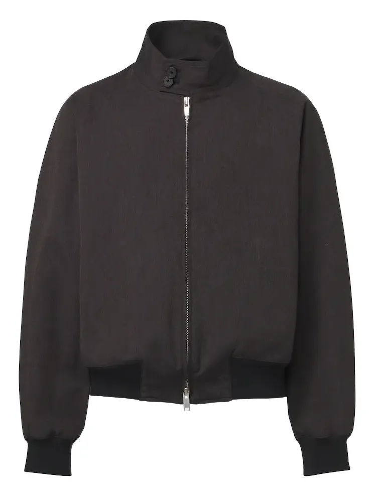 Over cotton and wool bomber jacket Over cotton and wool bomber jacket
